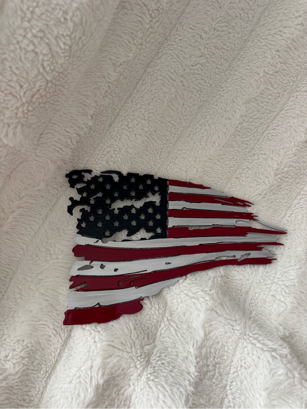 Patriotic Distressed Flag Wall Art - Red, White, Blue